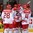 MINSK, BELARUS - MAY 13: Team Denmark celebrates after a 4-1victory over Team Italy during preliminary round action at the 2014 IIHF Ice Hockey World Championship. (Photo by Richard Wolowicz/HHOF-IIHF Images)

